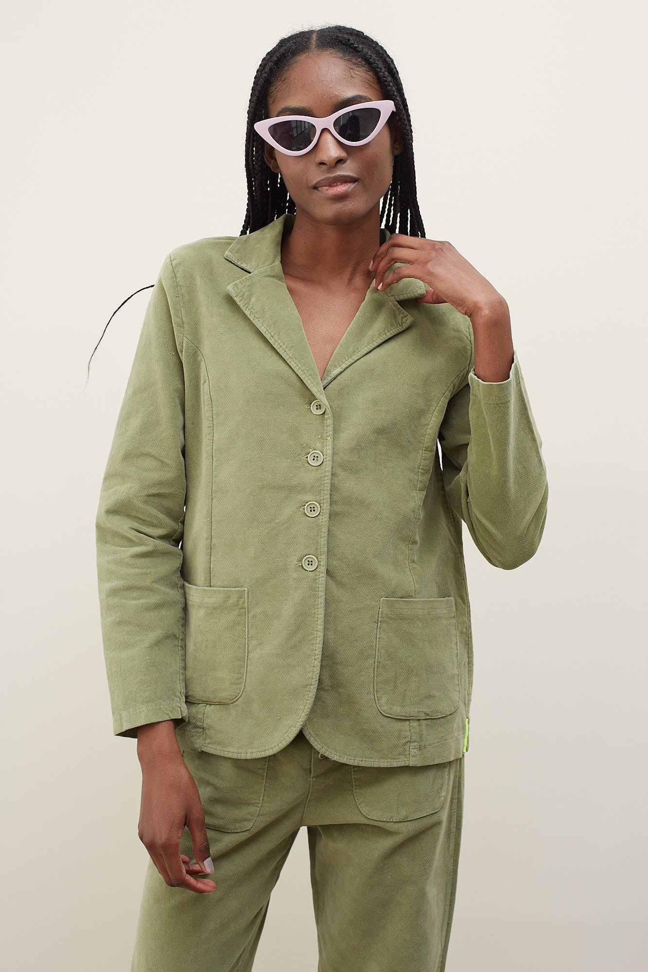 Veste Velours Vert