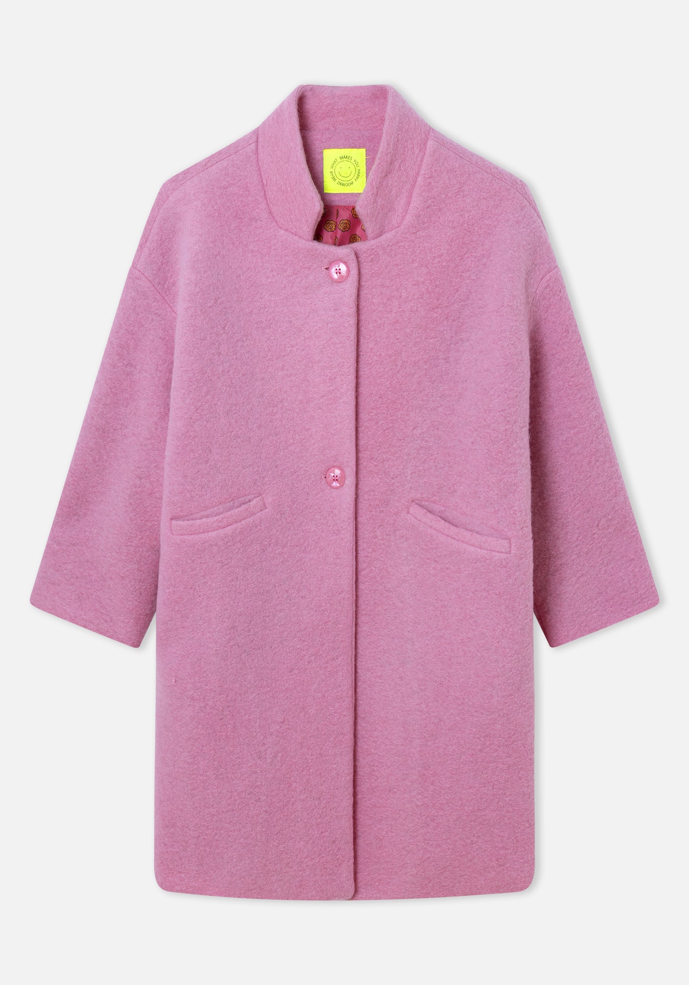 Mango pink wool coat best sale