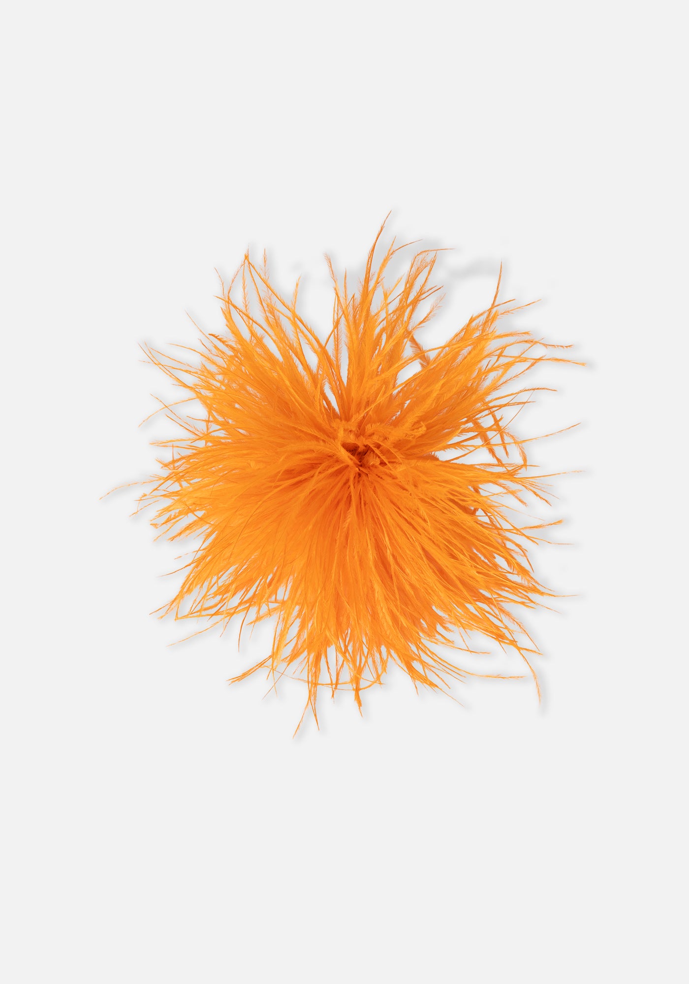 Pompon Brosche Orange