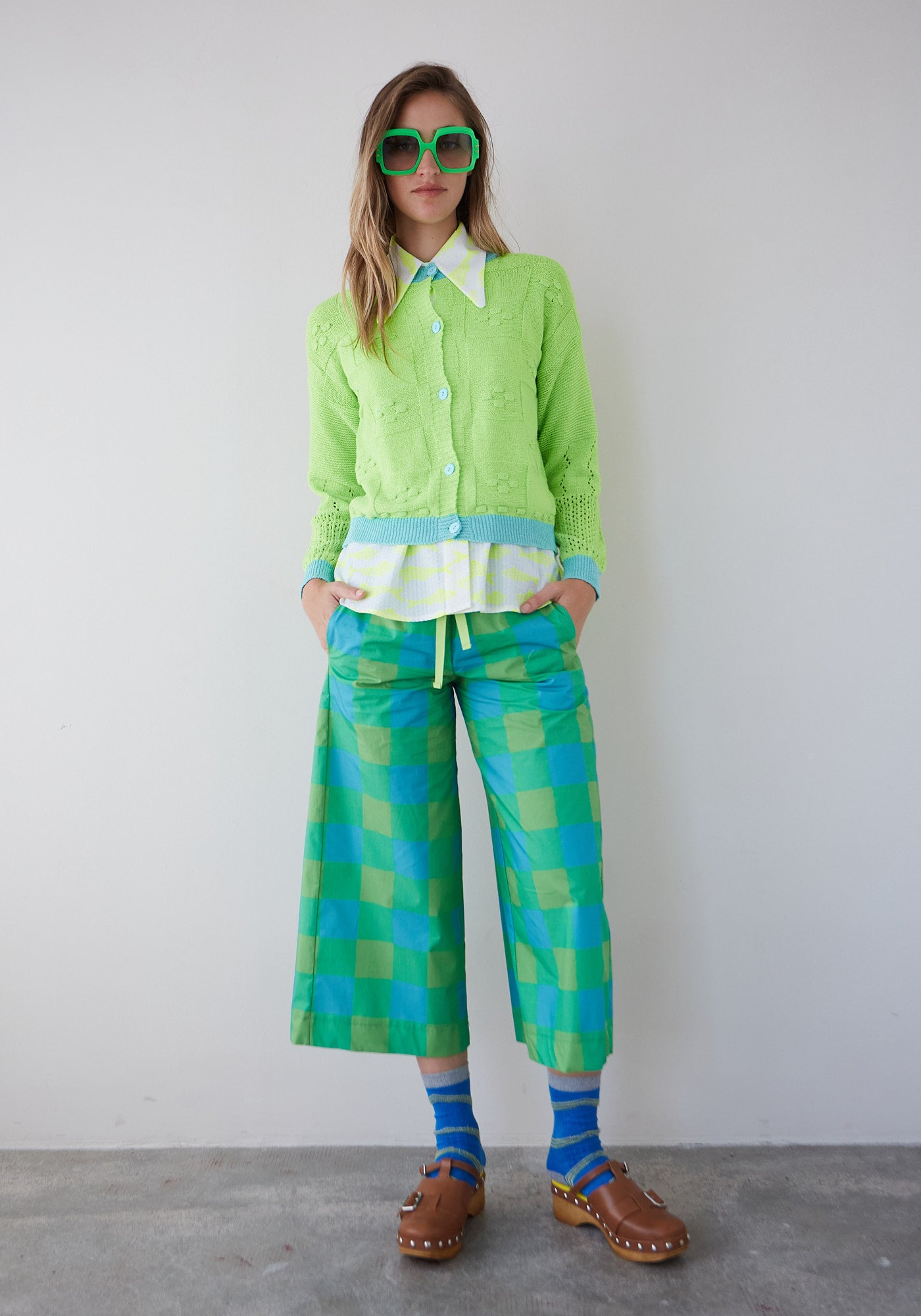 Green Vichy Bomba Pants