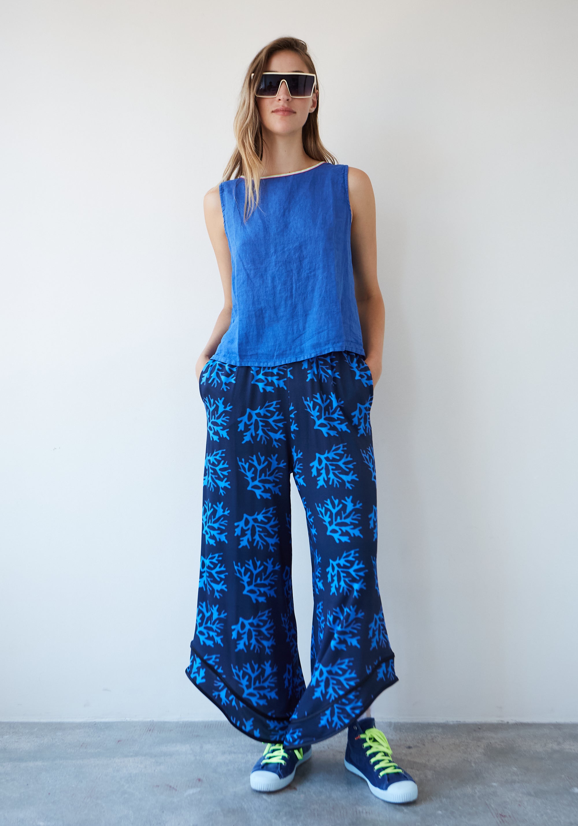 Dune Coral Blue Pants