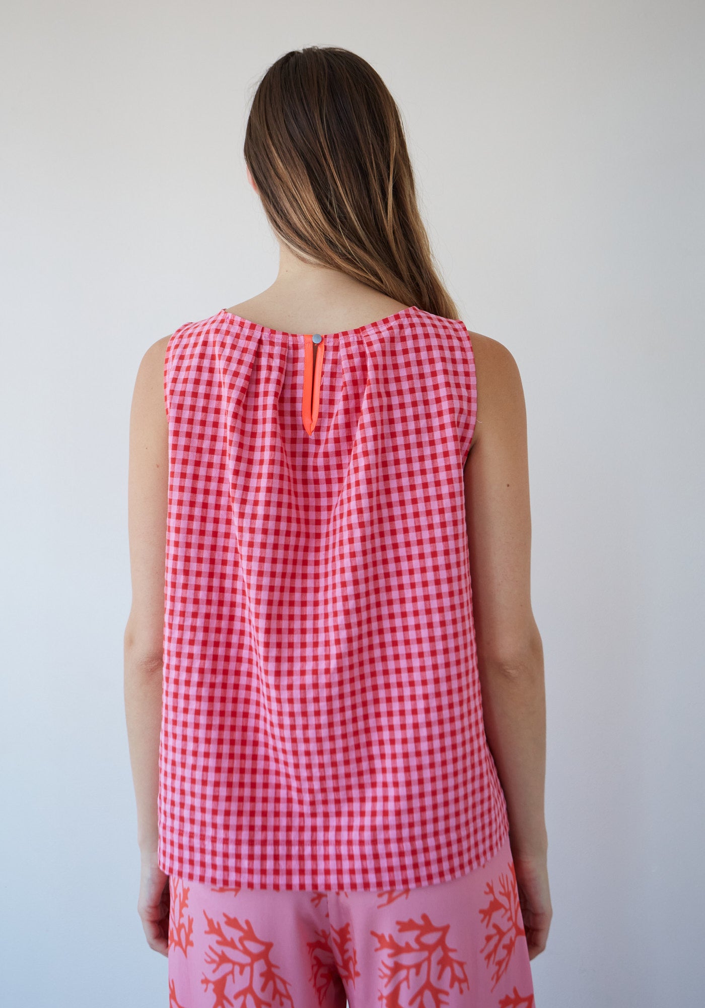 Red Vichy Top