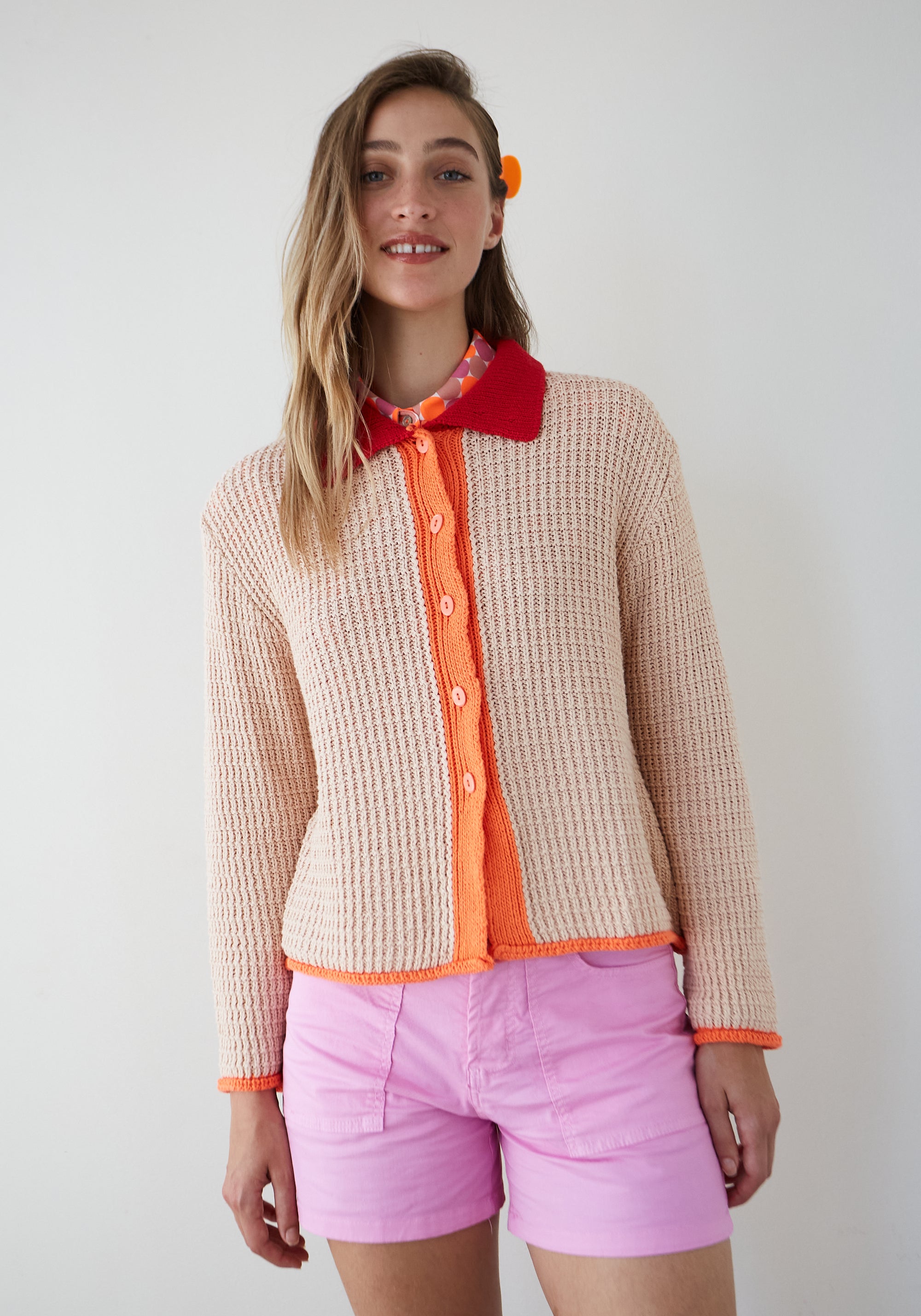 Cardigan Nebelbeige