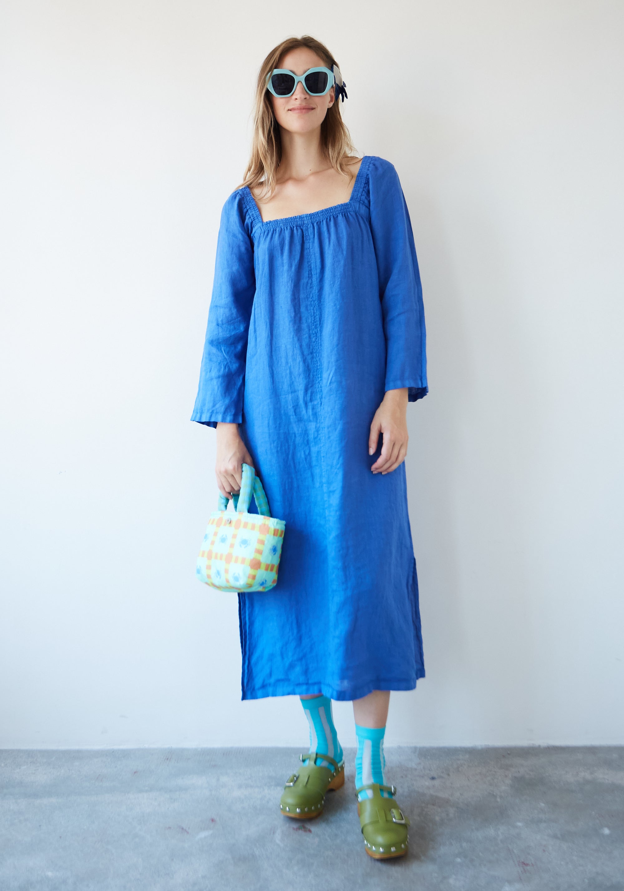 Blue Linen Sorbete Dress