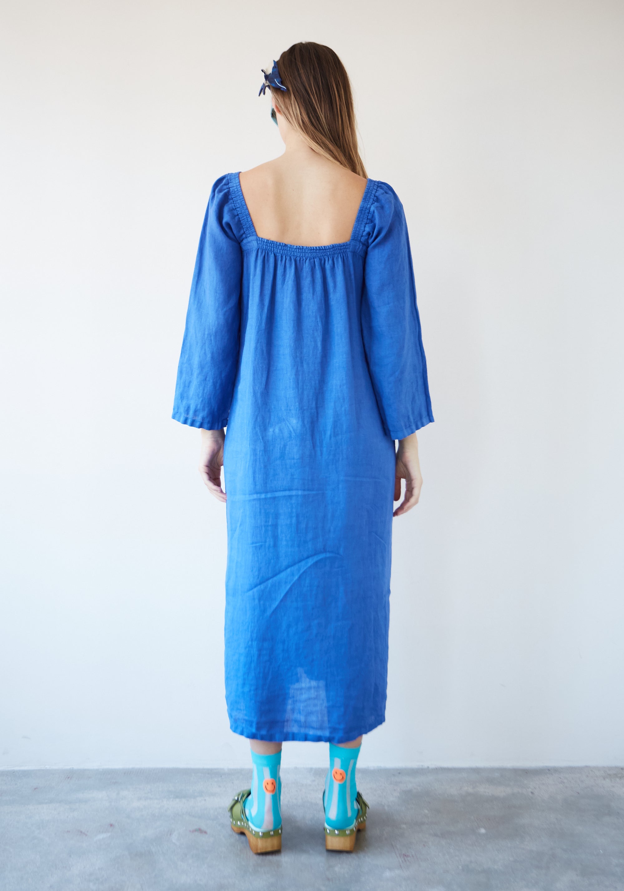 Blue Linen Sorbete Dress