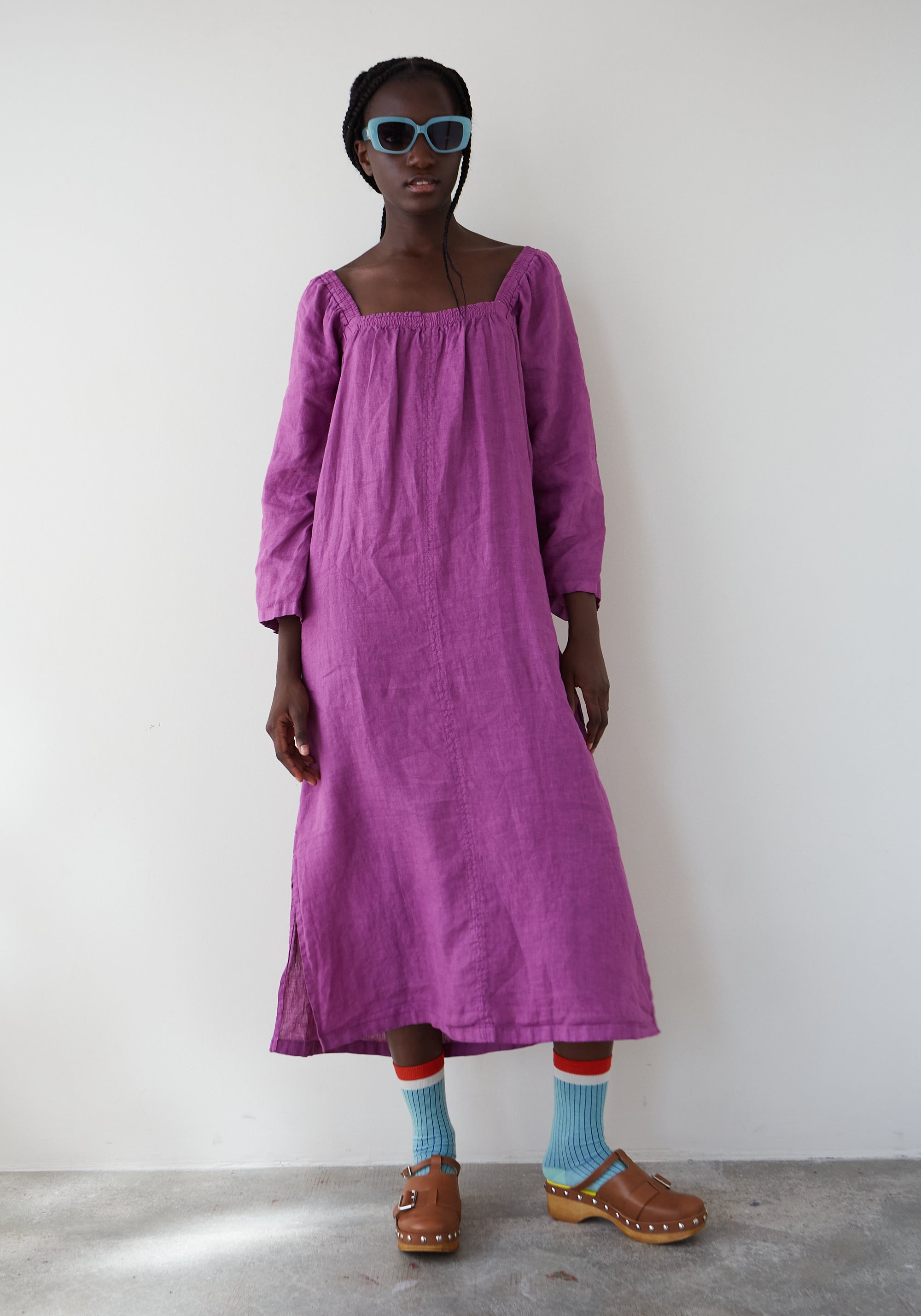 Raspberry Linen Sorbete Dress