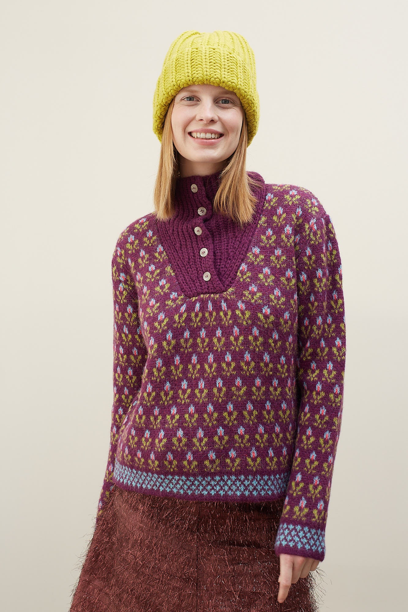 Wine Voltereta Sweater