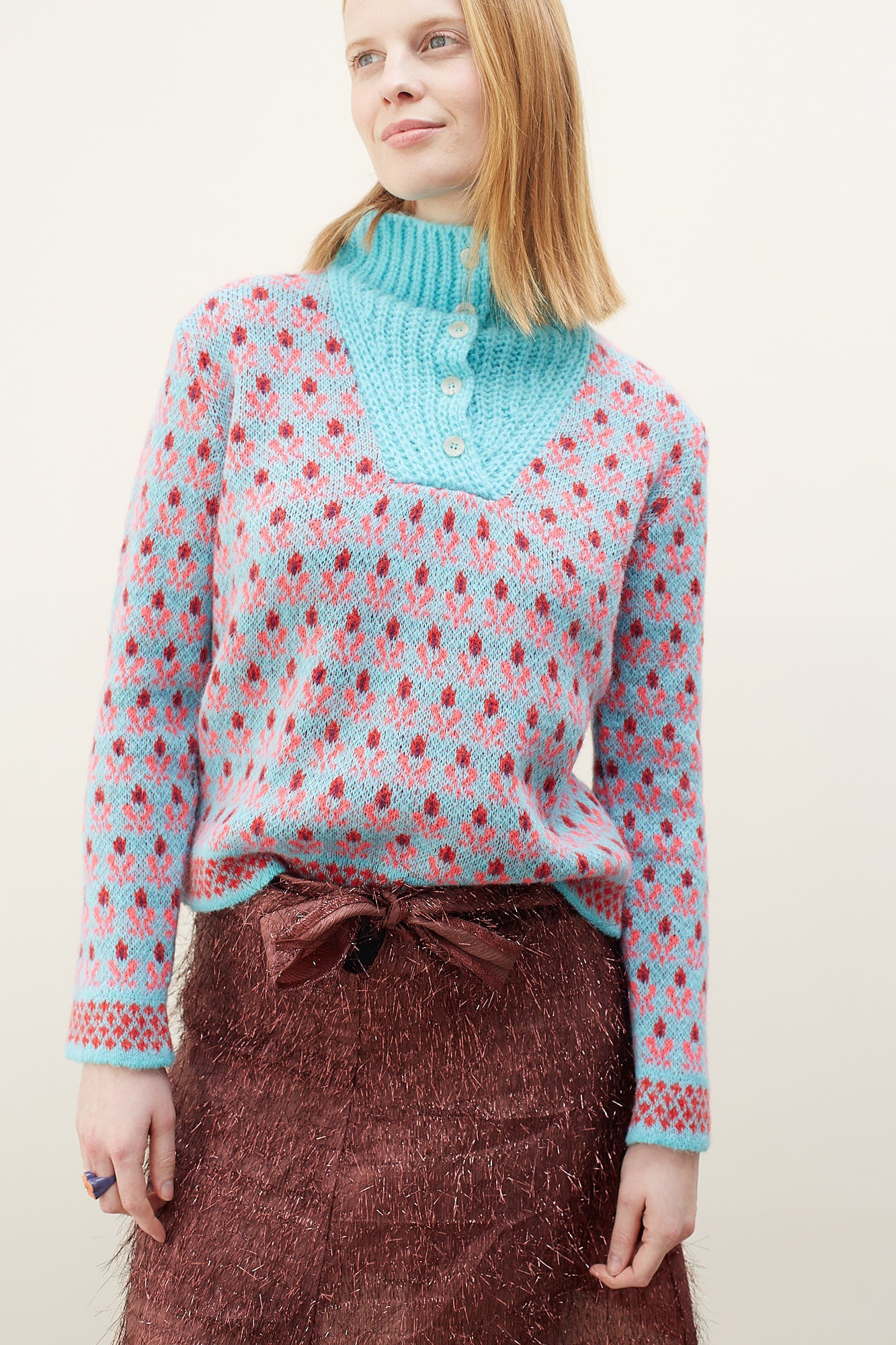 Blue Voltereta Sweater