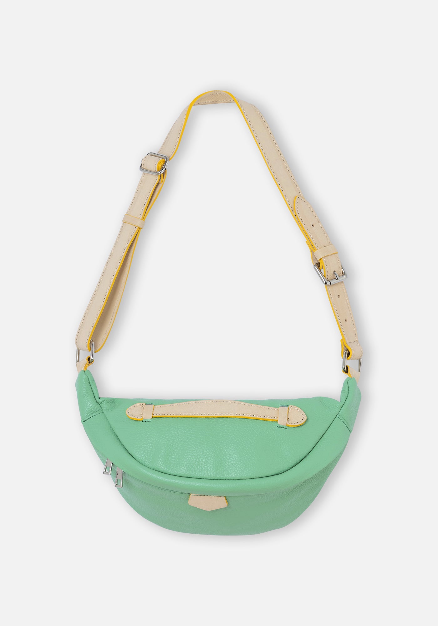 Green Leather Fanny Pack
