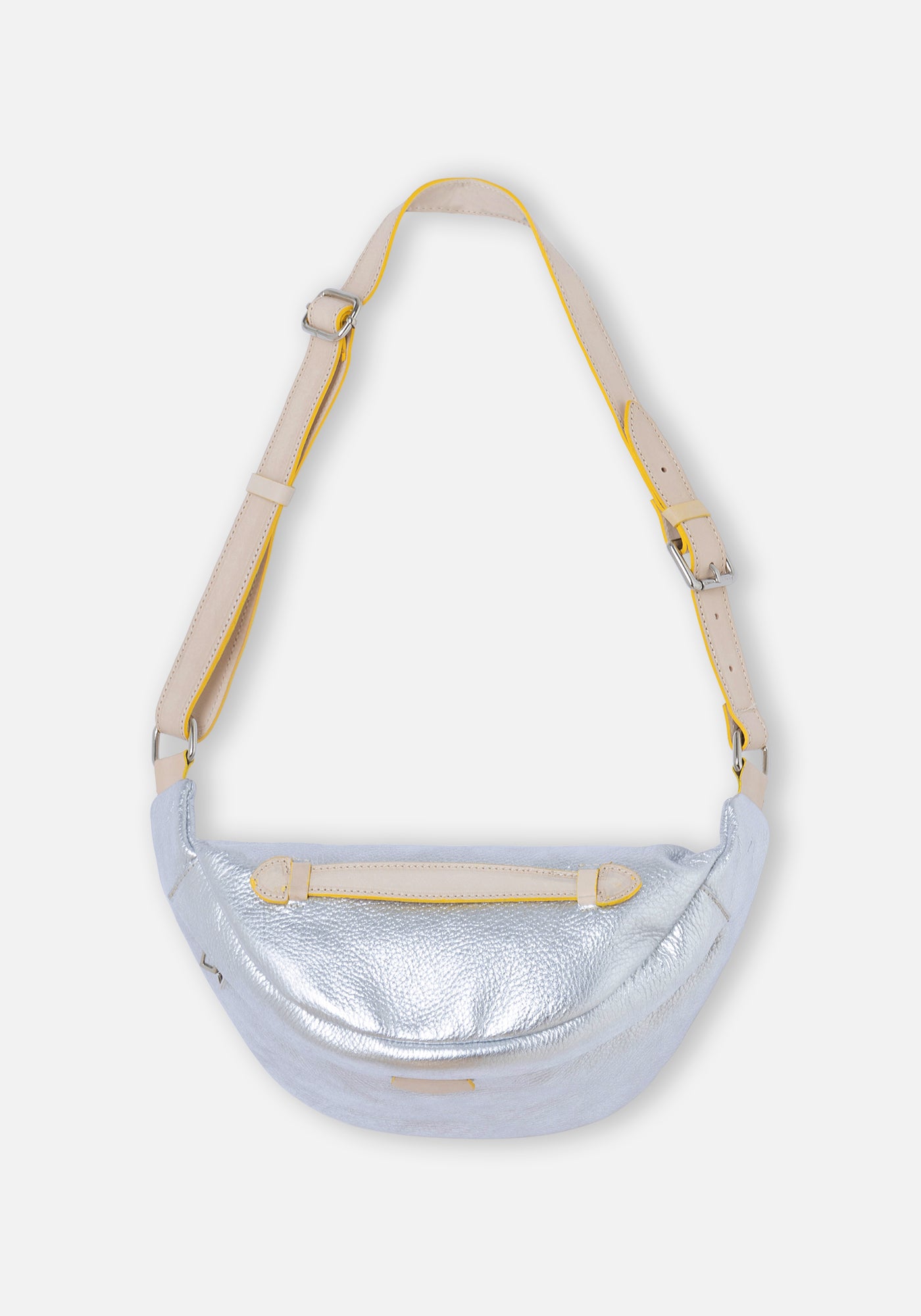 Silver Leather Fanny Pack