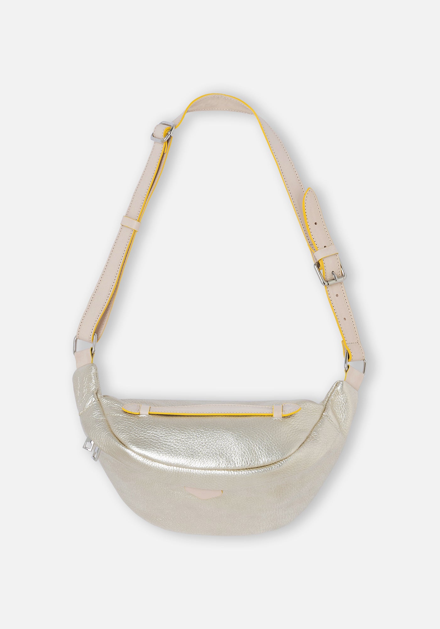 Gold Leather Fanny Pack