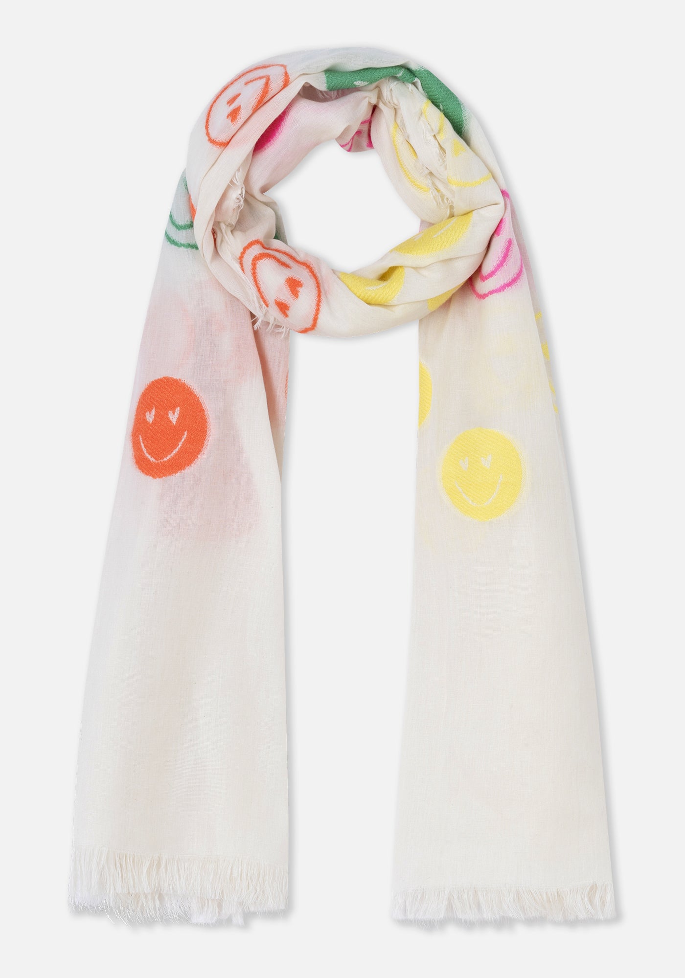 White Smiley Scarf