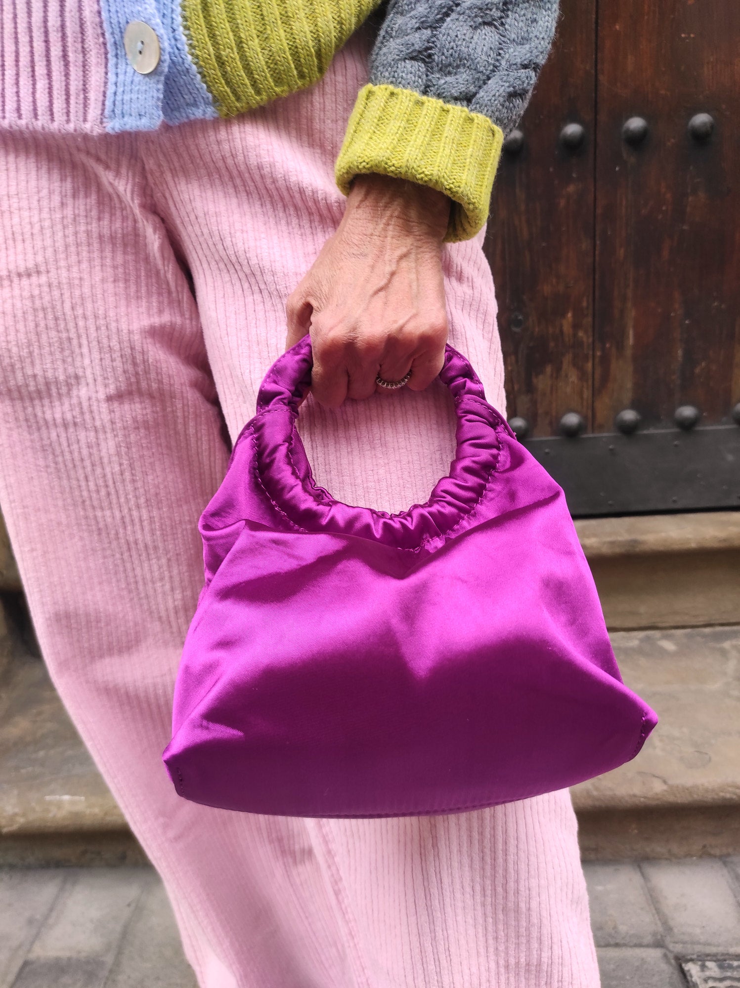 Bolso Satén Fucsia