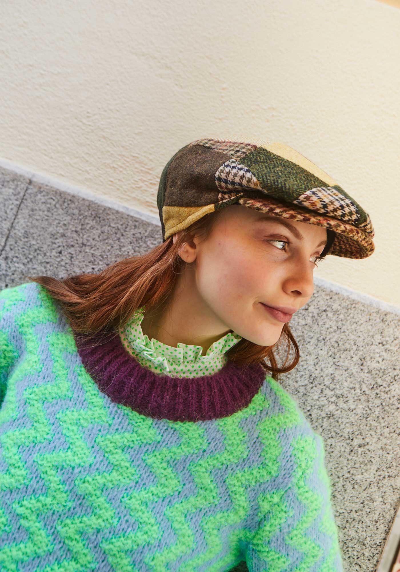 Wool Beret Patchwork