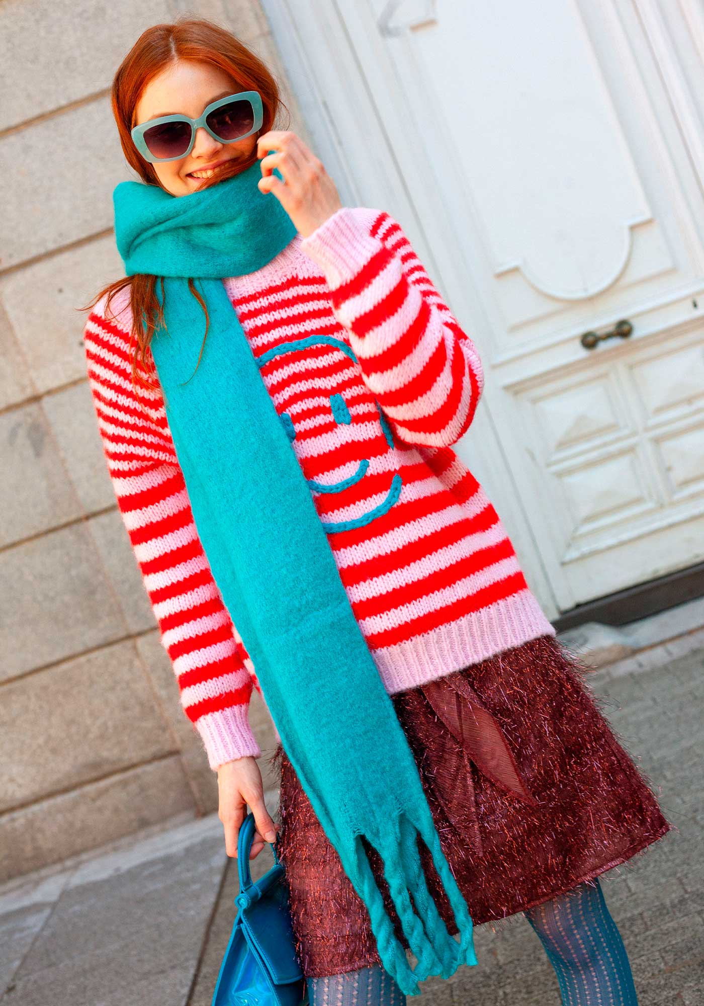 Cozy Turquoise Scarf