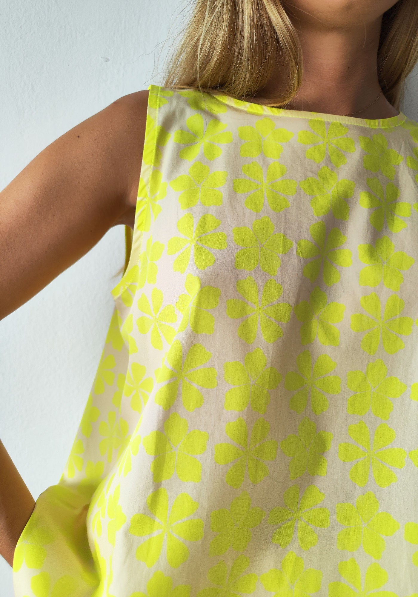 Top Fresco Fleur Jaune