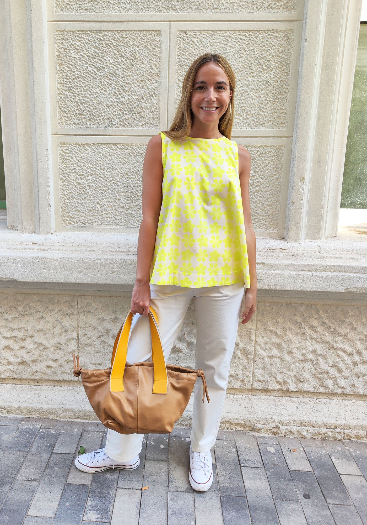 Top Fresco Fleur Jaune