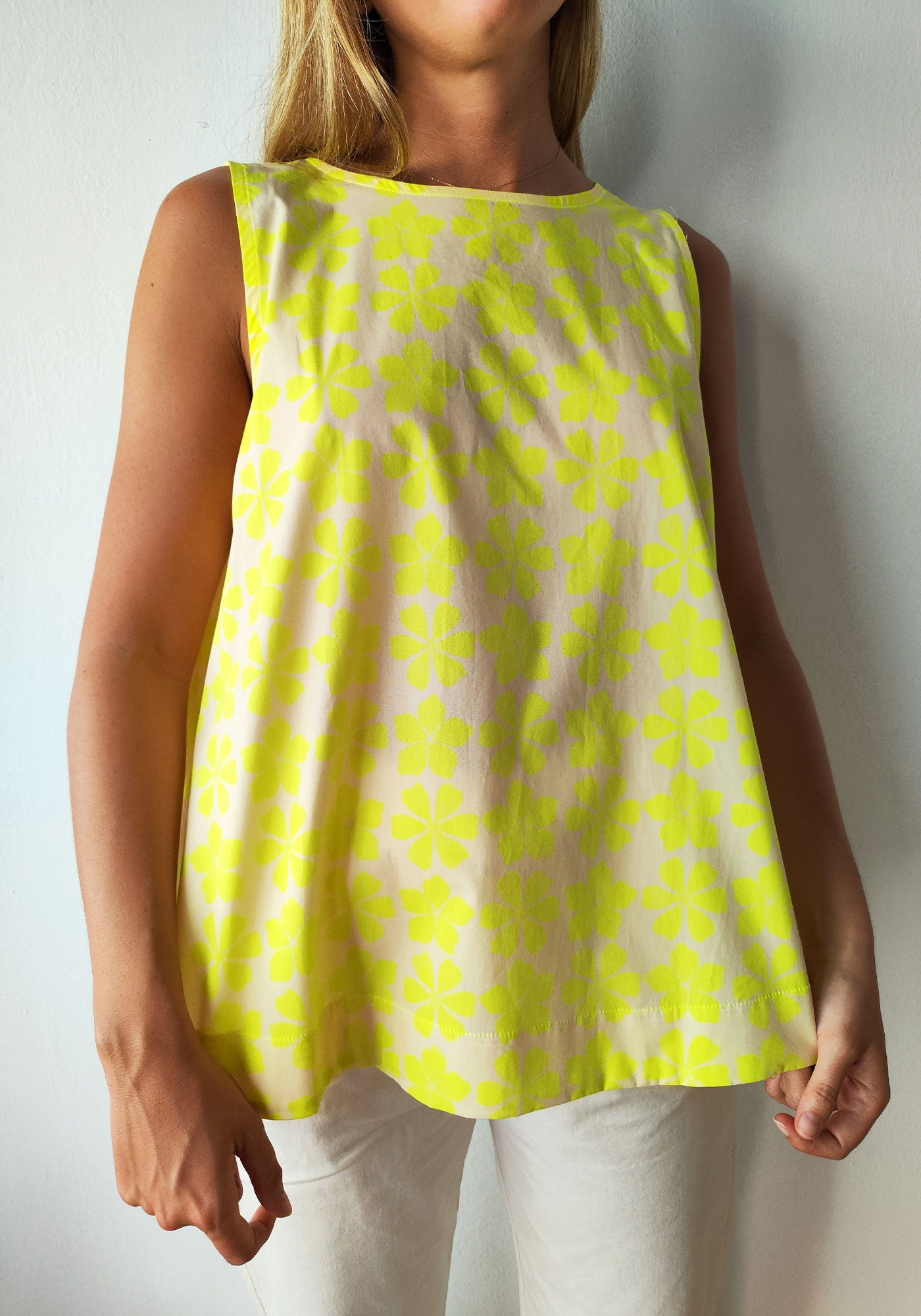 Top Fresco Fleur Jaune