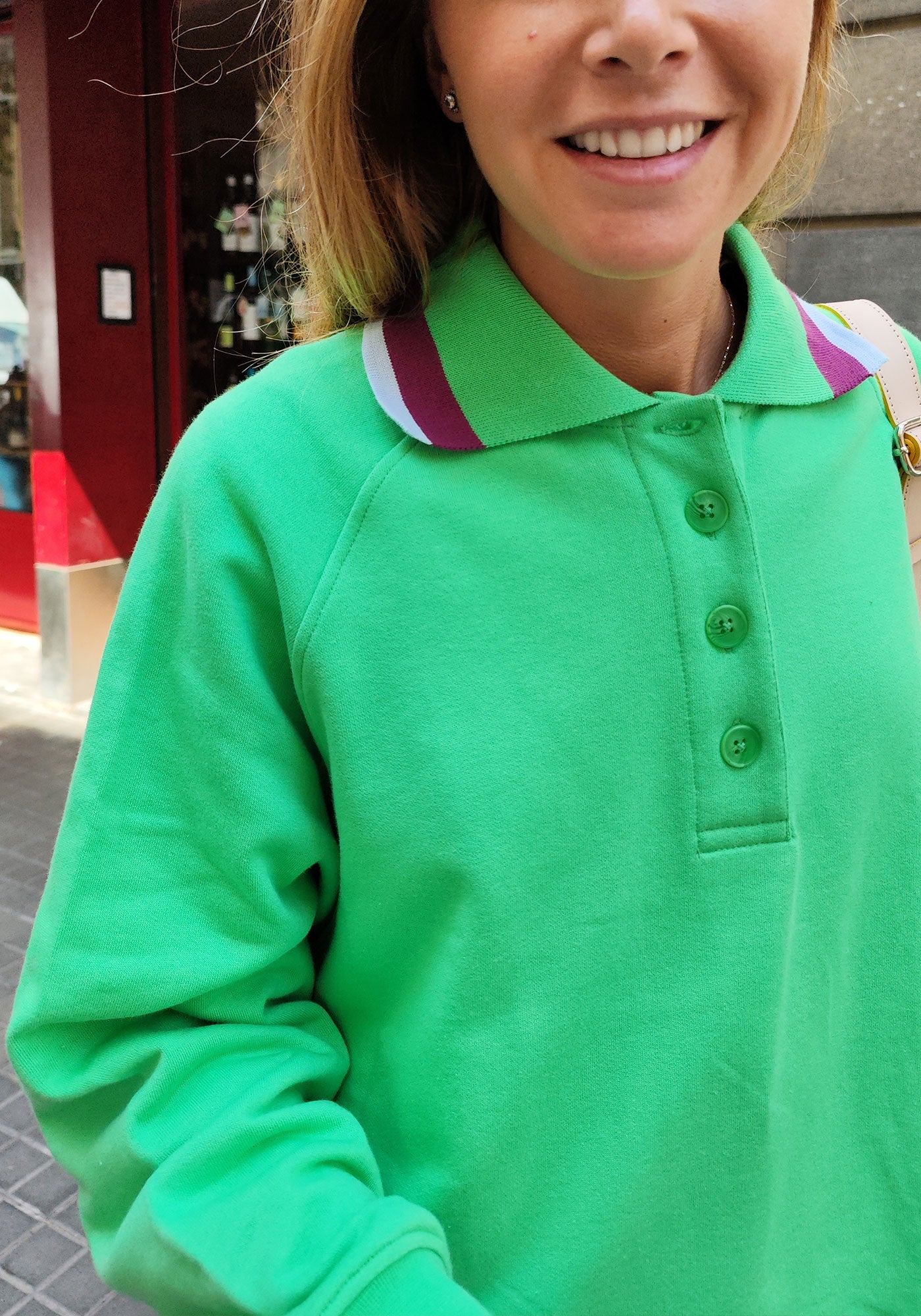 Green Polo Sweatshirt 